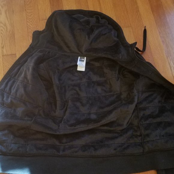 The North Face Black Zip up Hoodie with Fuzzy Inside Sz Small Petite - Picture 8 of 13